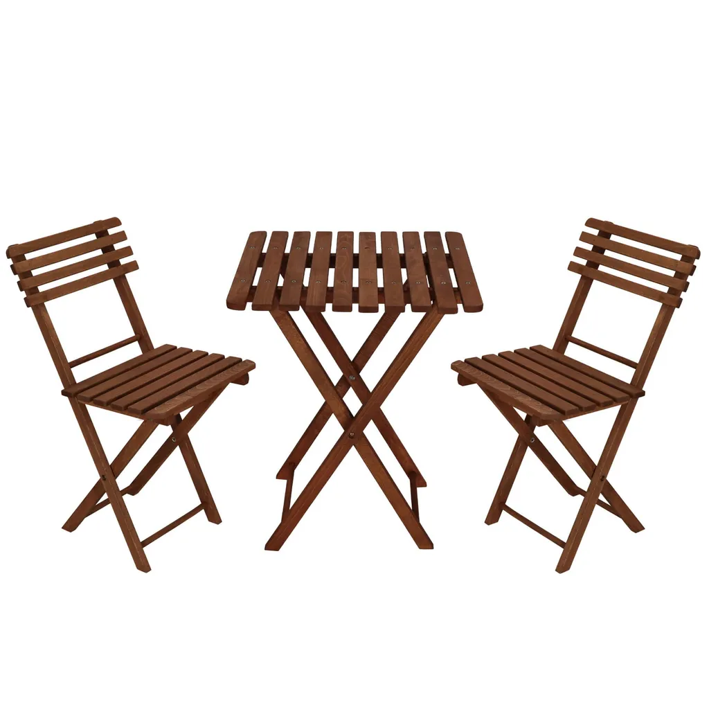Mobilier de Jardin Pliable en Bois Massif Solution Durable Balcon et Terrasse