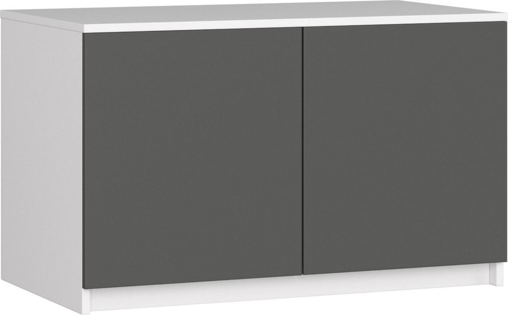 Akord Erweiterungsmodul Für Kleiderschrank 2 Türen Weiß/Graphit 90X51X55 Cm
