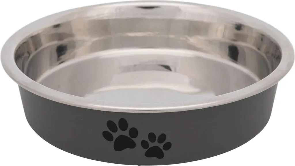 Bol de nourriture pour chien à face plate - Inox durable 0,25 litre