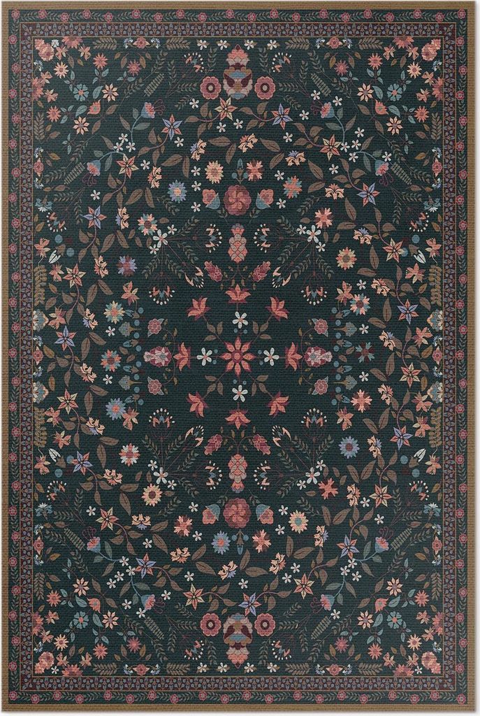 Zarte Blume voller Farben – Vinyl Fußmatte – 80x120 cm – Rutschfest, Pflegeleicht & Langlebig