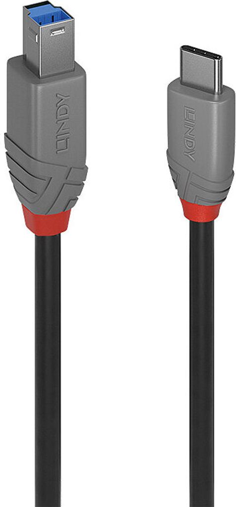 LINDY USB 3.2 Kabel Typ C/B Anthra Line 2m