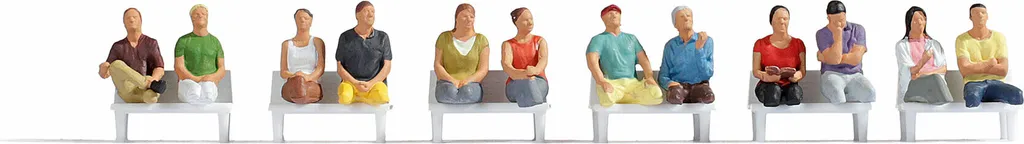 Figurines de voyageurs pour intérieur de wagon HO train électrique 1/87
