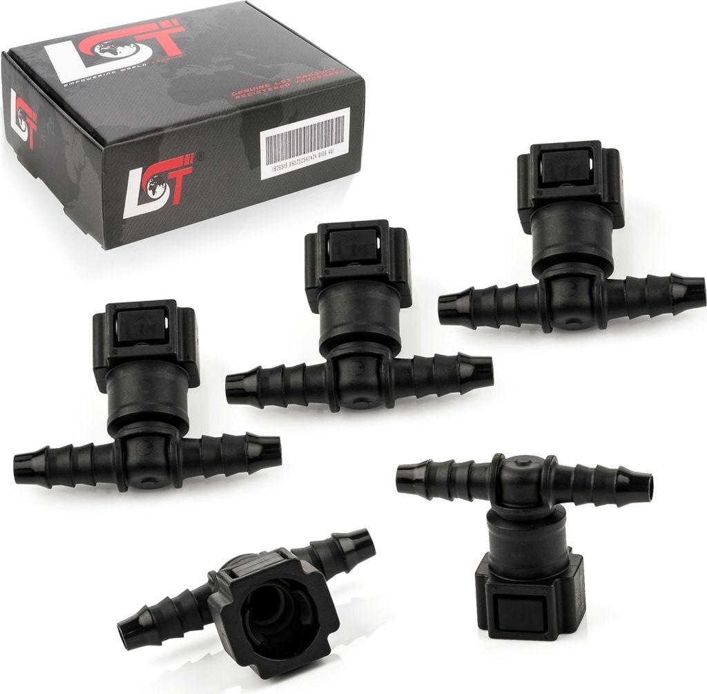 5x Schnellverschluss Kraftstoffleitung T-Stück 7,89x6mm für JAGUAR MERCEDES