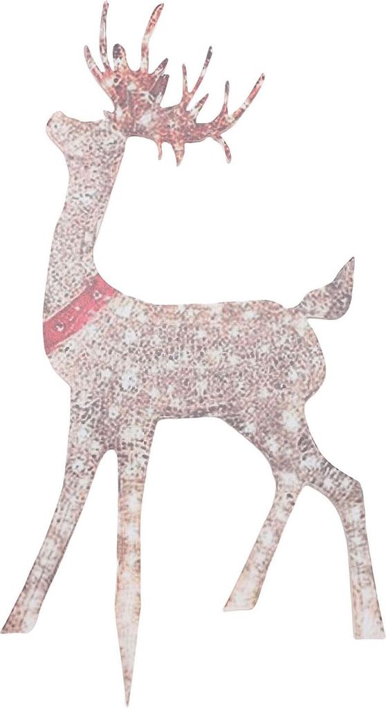 Xmas Lighted Glitter Deer Water Proof LED Light Up Xmas Reindeer Ground Spikes Outdoor Yard Lawn Decor