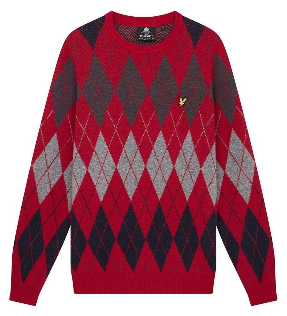 Lyle & Scott - Pullover für Herren, Rundhalsausschnitt, Jerseyware GT16897 (S) (Rot)