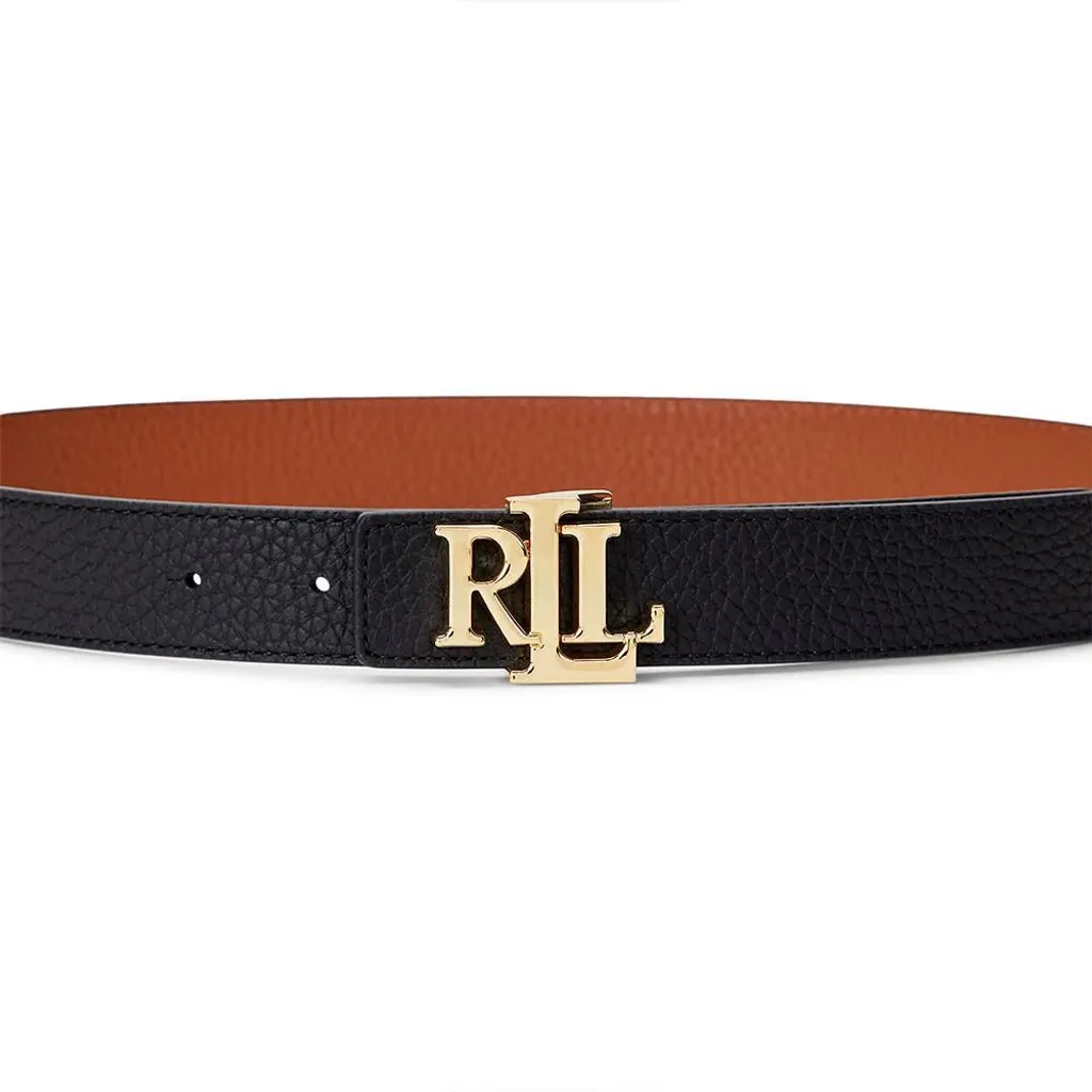 Ceinture réversible à logo Lauren Accesorios 412912039 noire femme