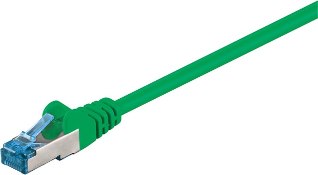 Goobay CAT 6A Patchkabel, S/FTP (PiMF), Grün