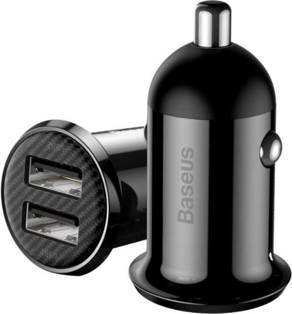 Baseus CCALLP-01 Grain Pro Autoladegerät 2xUSB 4.8A Schwarz Produktbild 