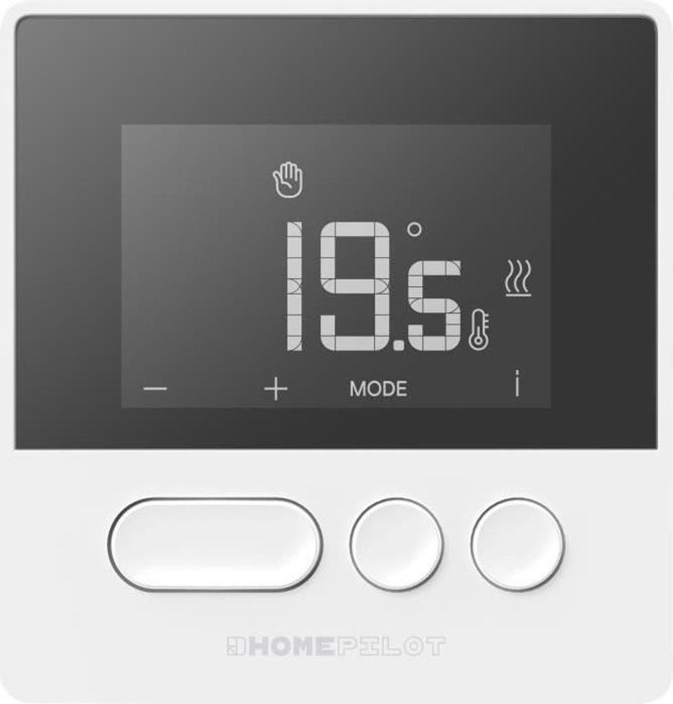 HOME PILOT Smart Thermostat Pure mit Empfänger, Sprachassistenten kompatibel, France, Energieeinsparung