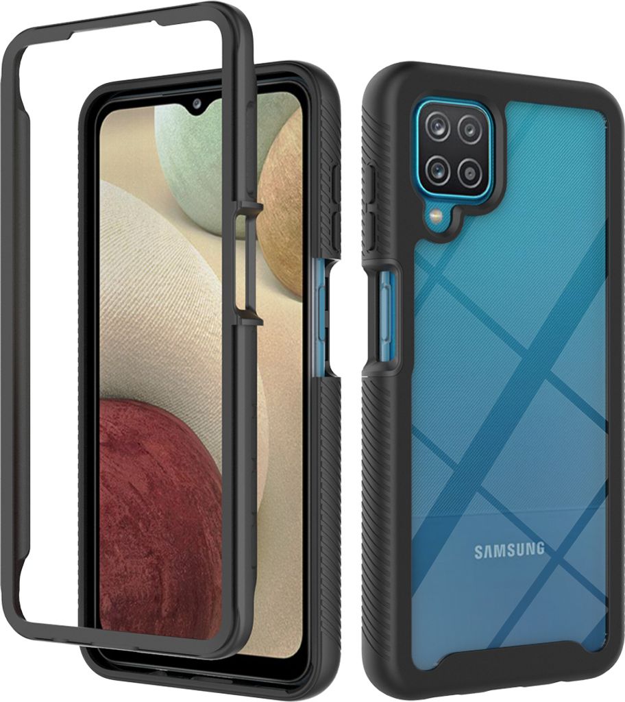 Galaxy A12 Hülle, LaimTop Doppelschichtig Transparente Produktbild 