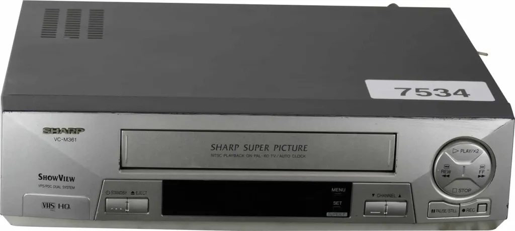 Magnétoscope VHS Sharp VC-M361 Lecteur Enregistreur Vidéo Noir Salon