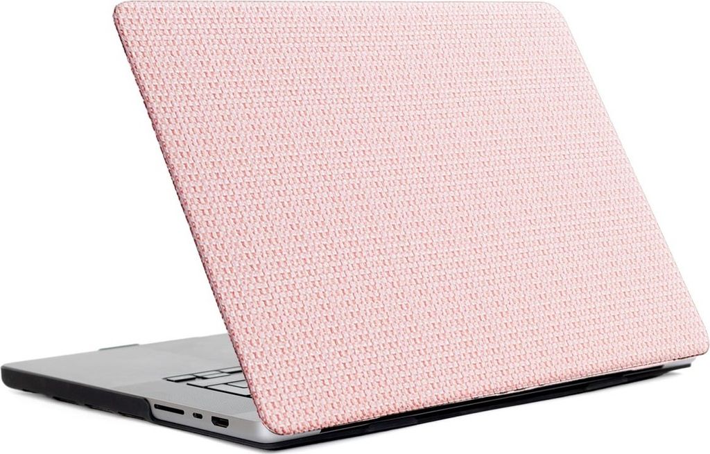 Selencia Cover mit gewebter Oberfläche für das MacBook Pro 16 Zoll (2021 / 2023 M3 chip / 2024 M4 chip) - Rosa
