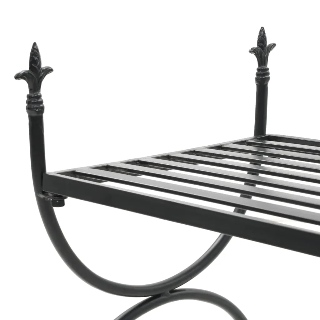 Banc de Jardin Métal Noir Durable : La Solution Déco Anti-Intempéries - 4