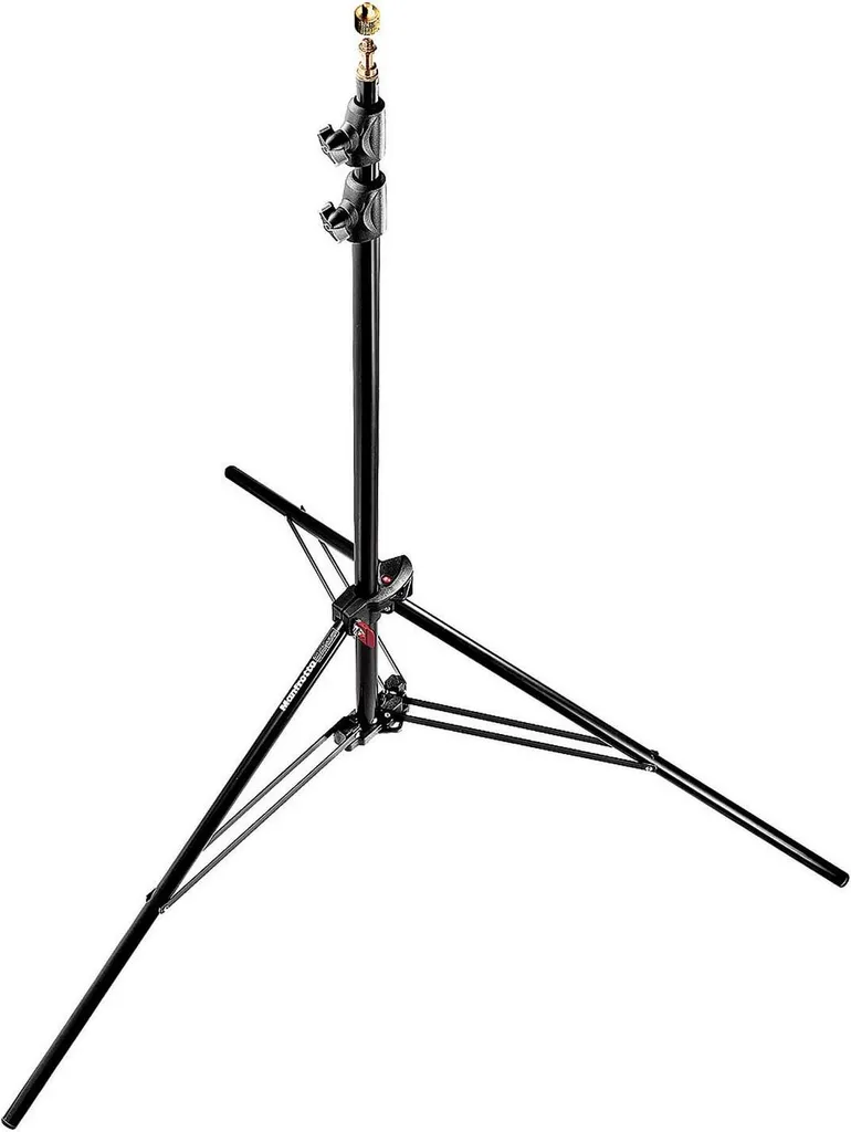 Pied d'Éclairage en Aluminium Manfrotto 1052BAC Compact Noir Stable