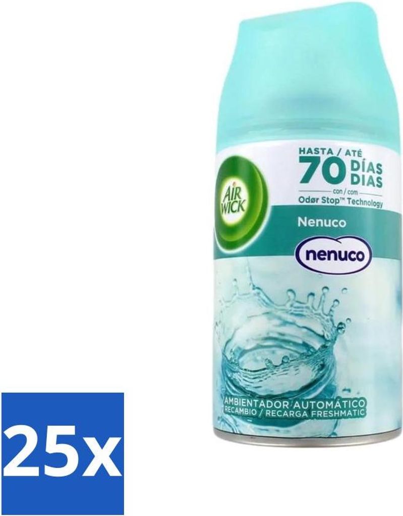 Air Wick - Lufterfrischer Nachfüller - Nenuco - Automatisches Spray - 250 ml - Vorteilspack - 25 Stücke