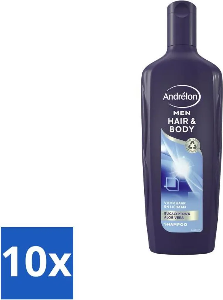 Andrélon Uomo Shampoo & Doccia 2-in-1 - Stock 10x300ml Risparmio