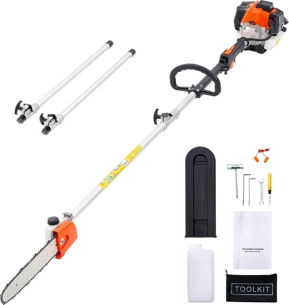 Elagueuse thermique puissante 25ccm avec manche télescopique 3,62m max
