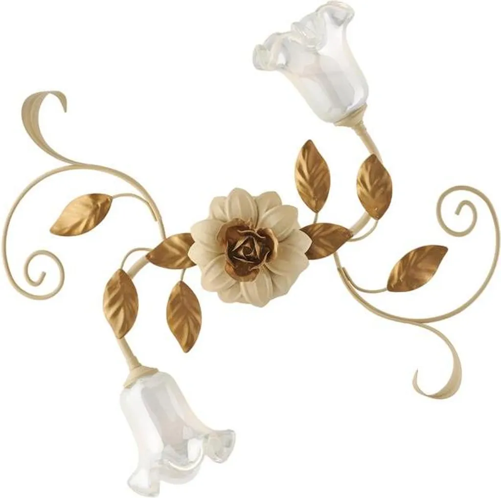 Plafoniera Ferro Cesto 52cm Avorio Decapè BL274-PL2-AV Luci E14 Soffitto