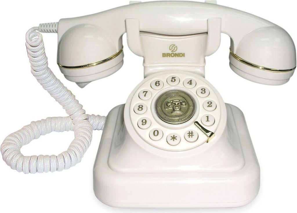 Brondi VINTAGE 20 Téléphone de bureau rétro blanc avec Image du produit 