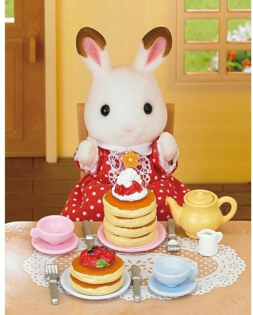 Set de Goûter Pancakes Sylvanian Families 5225 - Accessoires Miniature Enfant
