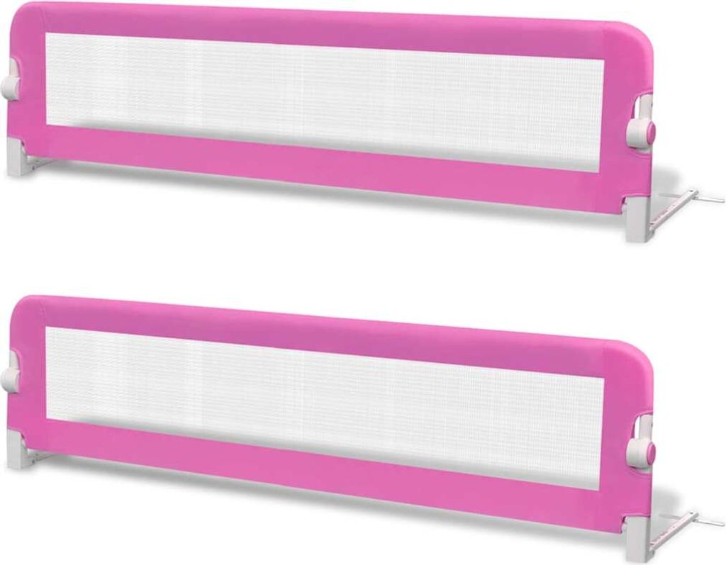 vidaXL Chránič postele pre batoľatá 2 kusy Ružová 150 x 42 Obrázok produktu 
