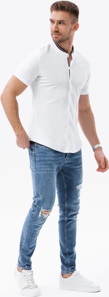 Ombre Clothing Herrenhemd Conway weiß XXL