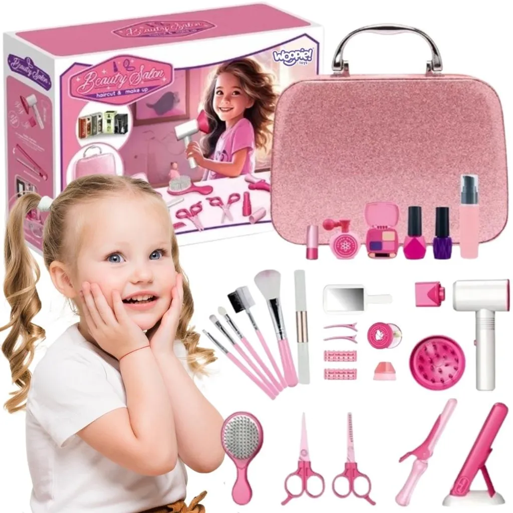 Coffret Coiffure Rangement Facile : Salon 2-en-1 avec 43 Accessoires