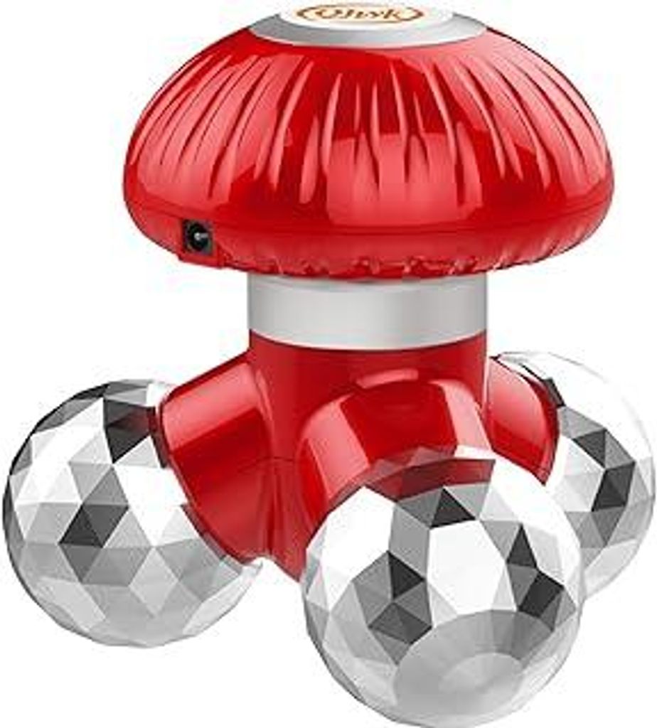 QHYK Vibrieren Massagegerät, Mini-Massager Handmassagegeräte Stromver über Batterie oder USB, mit 3 Knetmassageköpfe für Selbstmassage Entspan...