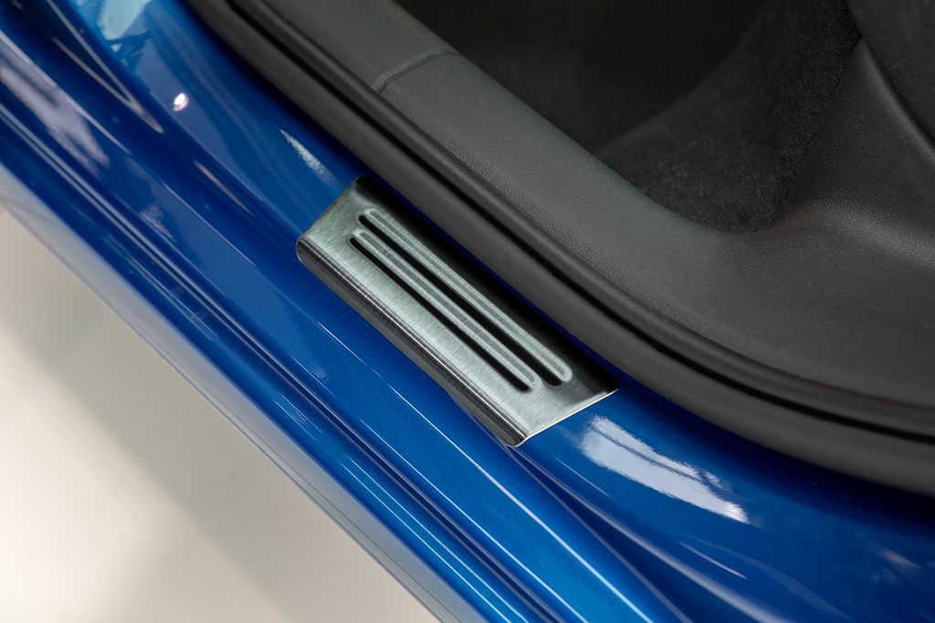 Edelstahl Exclusive Einstiegsleisten passend für Skoda Octavia 3 III 2012-2020, Farbe:Anthrazit
