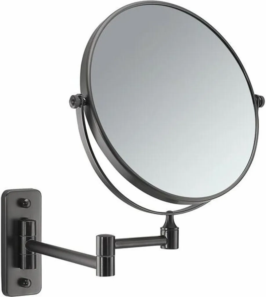 GAIA Miroir cosmétique double face diam. 180mm en finition gun metal