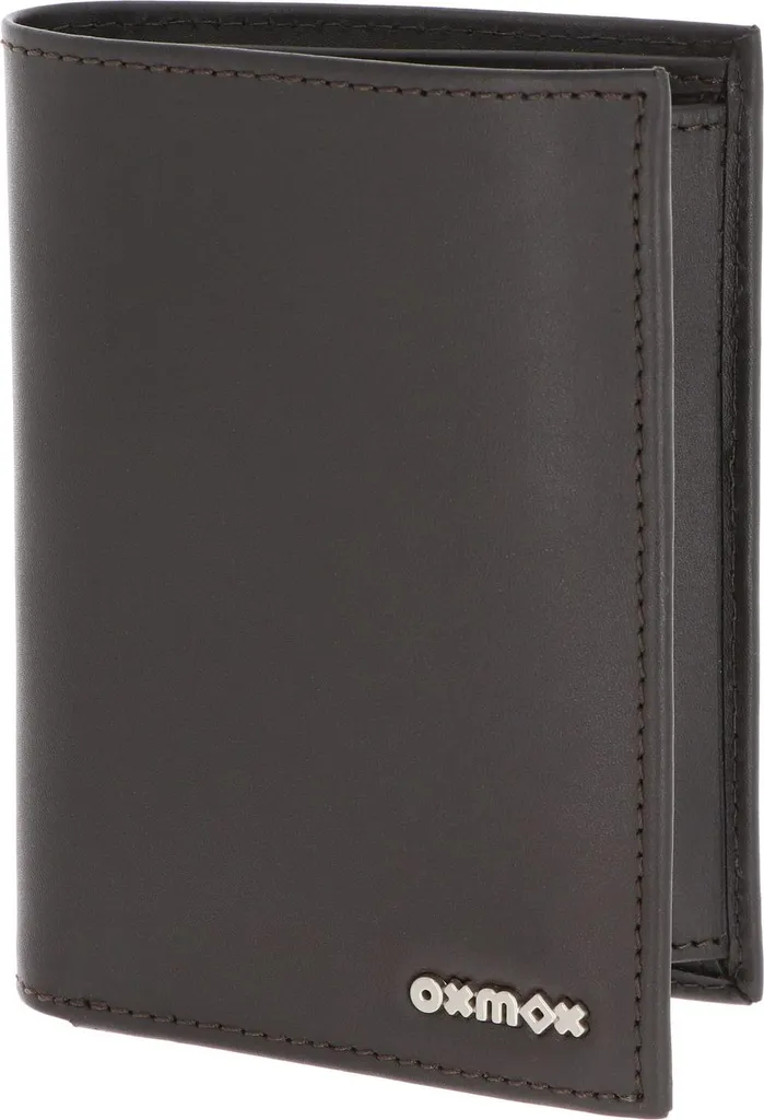 Portefeuille Voyage Oxmox Cuir Marron RFID pour Cartes et Monnaie Pro