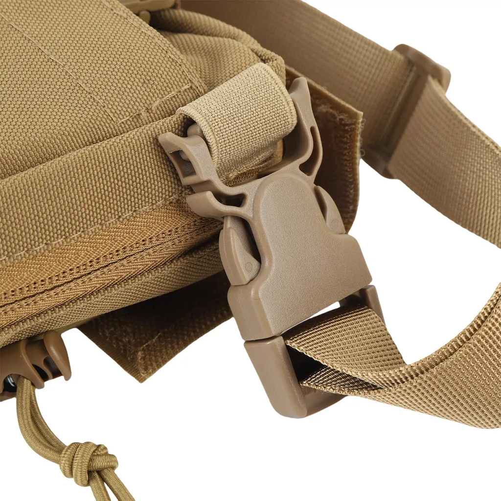 Sac de Poitrine Anti-Encombrement Kaki - Organiseur Utility Oxford - 4