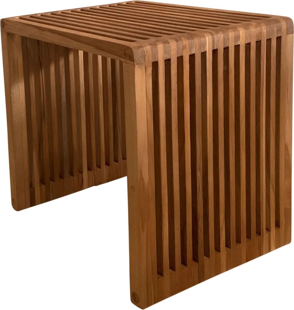AXI Liane Table d'Appoint en Bois de Teck Brun pour Jardin 40x40x46 cm