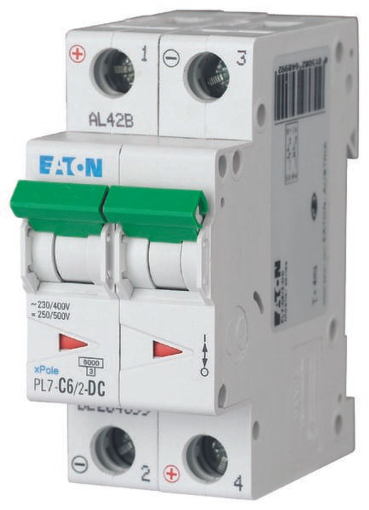 PL7-C6/2-DC Leitungsschutzschalter 10kA DC C6A 2P 264899 EATON