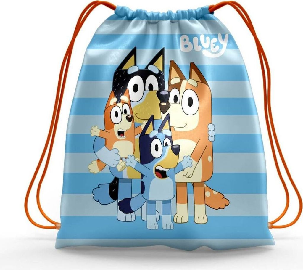 Rucksacktasche mit Bändern Bluey Blau 42 x 32 cm Produktbild 