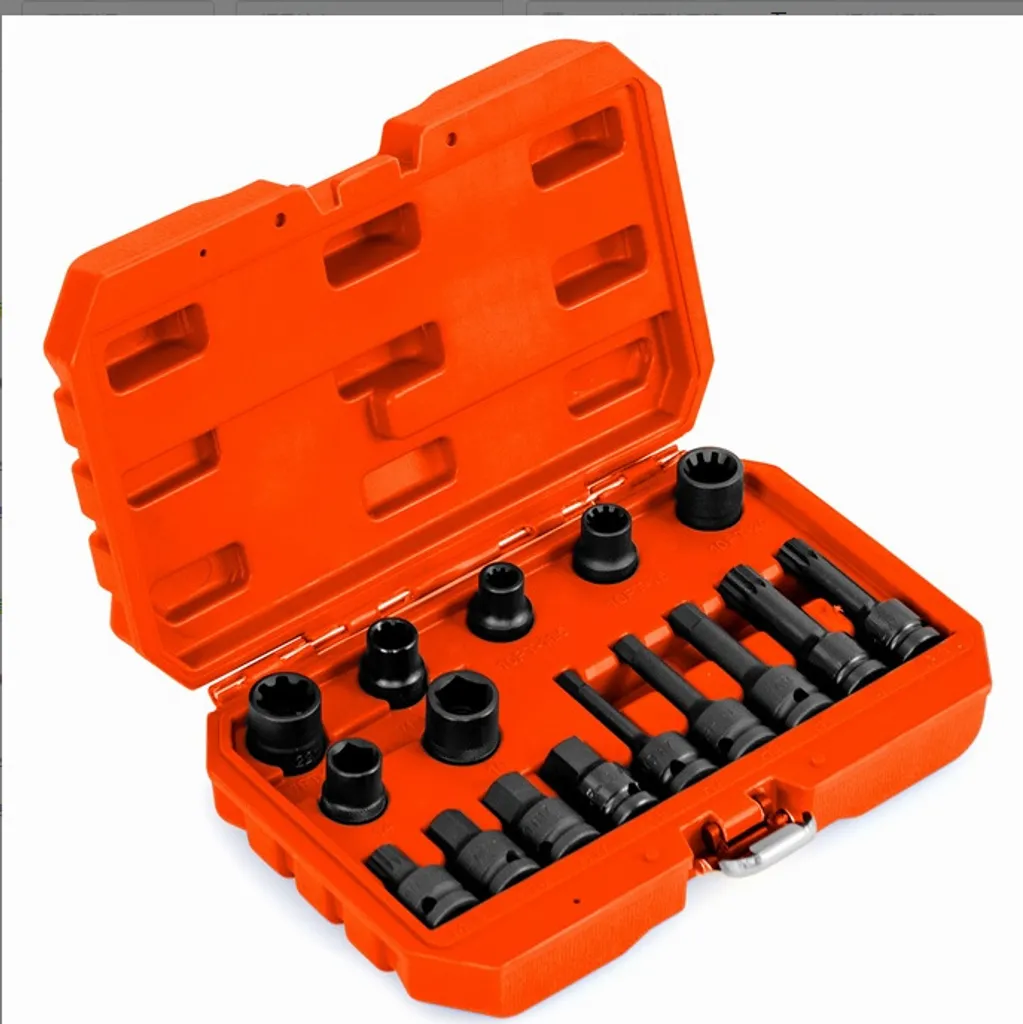 Kit Rimozione Viti Danneggiate Costway 27 Pezzi Arancione 3/8"