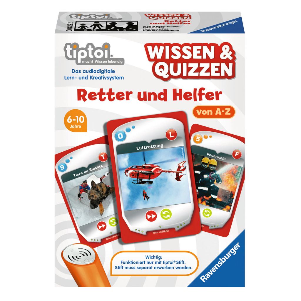 Ravensburger tiptoi 3in1 Wissen & Quizzen Retter & Helfer Produktbild 