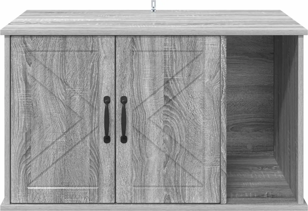 Casetta per Gatti SYFAX™ Grigio Sonoma - Mobile Cuccia in Legno Moderno - 6