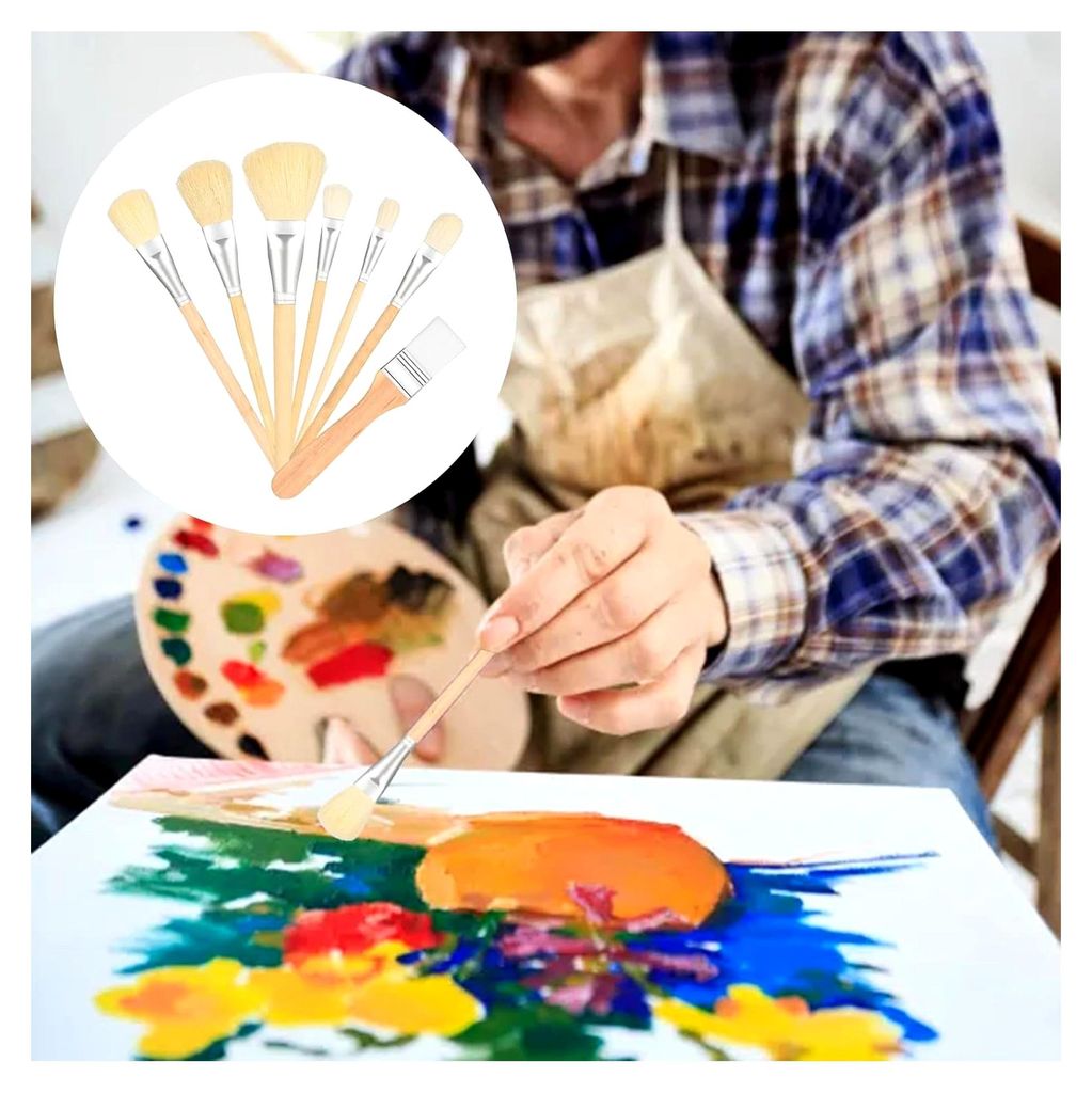 Mopp-Pinsel-Set mit Vergoldung – 20 Pinsel, 3 cm groß, für Acrylmalerei mit Goldfolie, großes, weiches Haardesign mit glatter Abdeckung