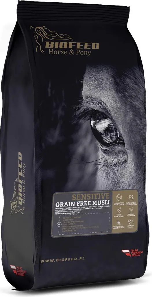 Muesli chevaux sans céréales et sans amidon pour cheval sensible 20kg