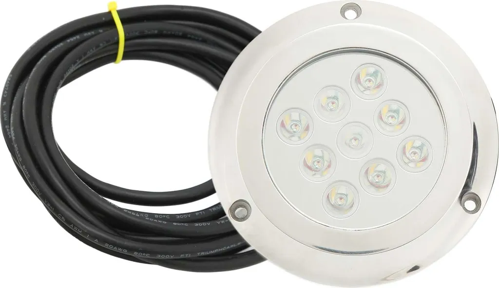 Luce subacquea per yacht DC 12 V -24V Vetro temperato IP68 impermeabile