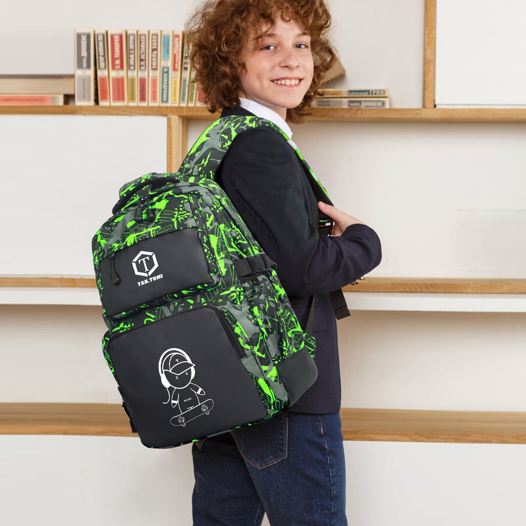 Mofut Schulrucksäcke, 2 Stück Rucksack Anime Leuchtender Produktbild 4