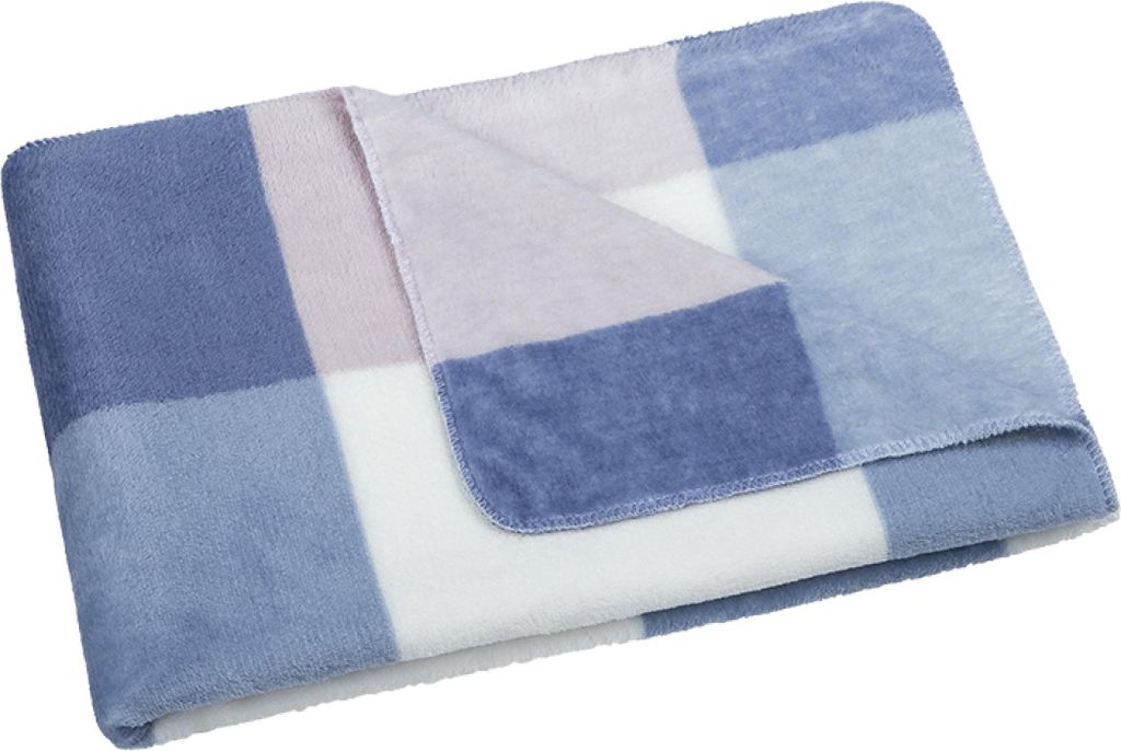 Decke Korall micro - Blau - 100x150