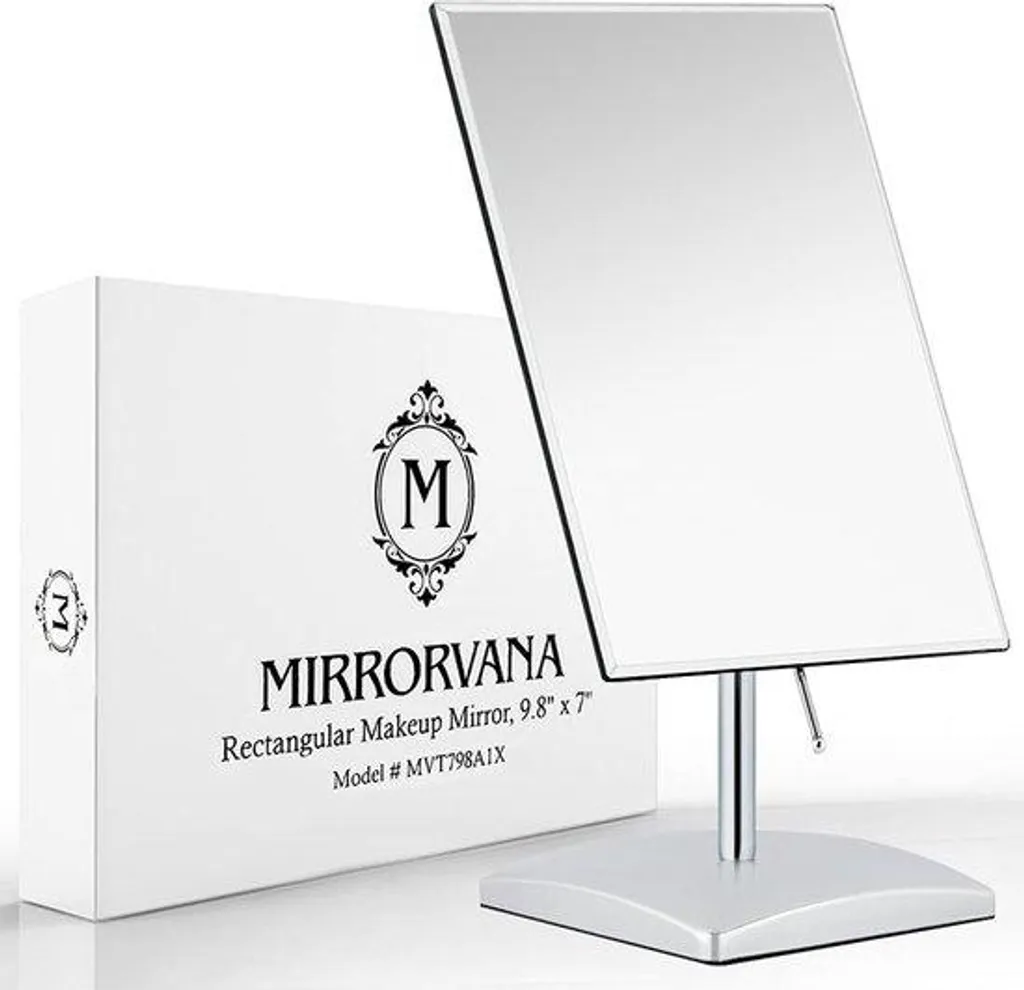 Miroir rectangulaire argenté 18 x 25 cm - Cadre fin et reflet net HD