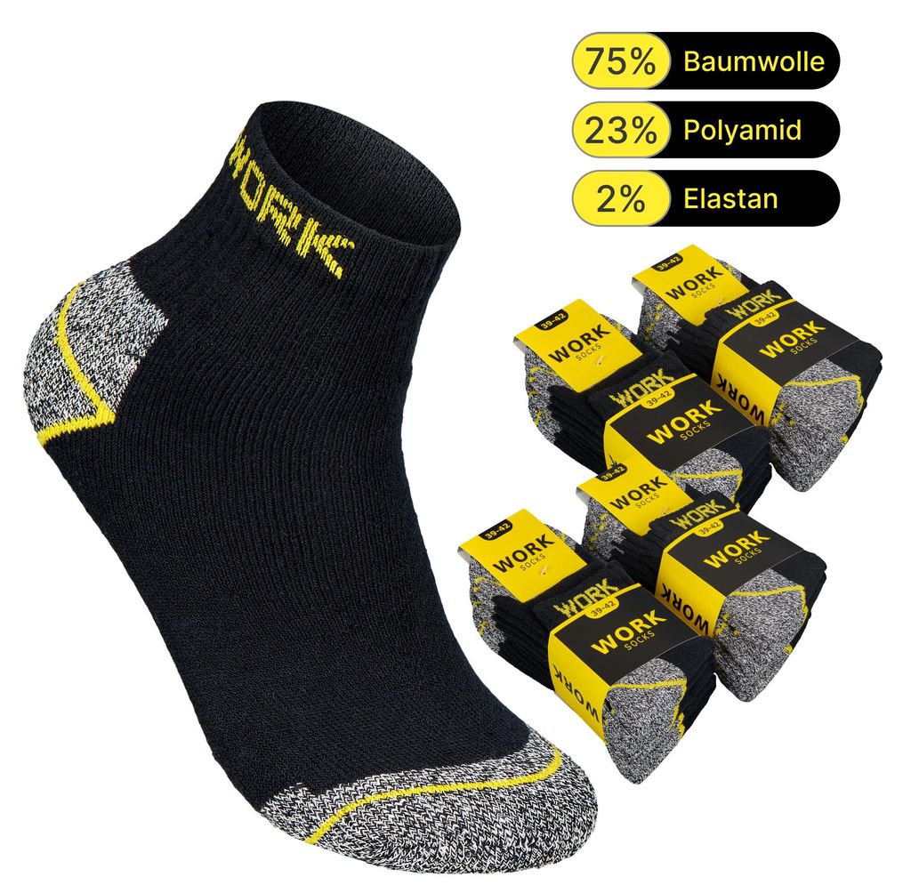 Herren Arbeitssocken (5,10 oder 20 Paar) WORK Socken Produktbild 