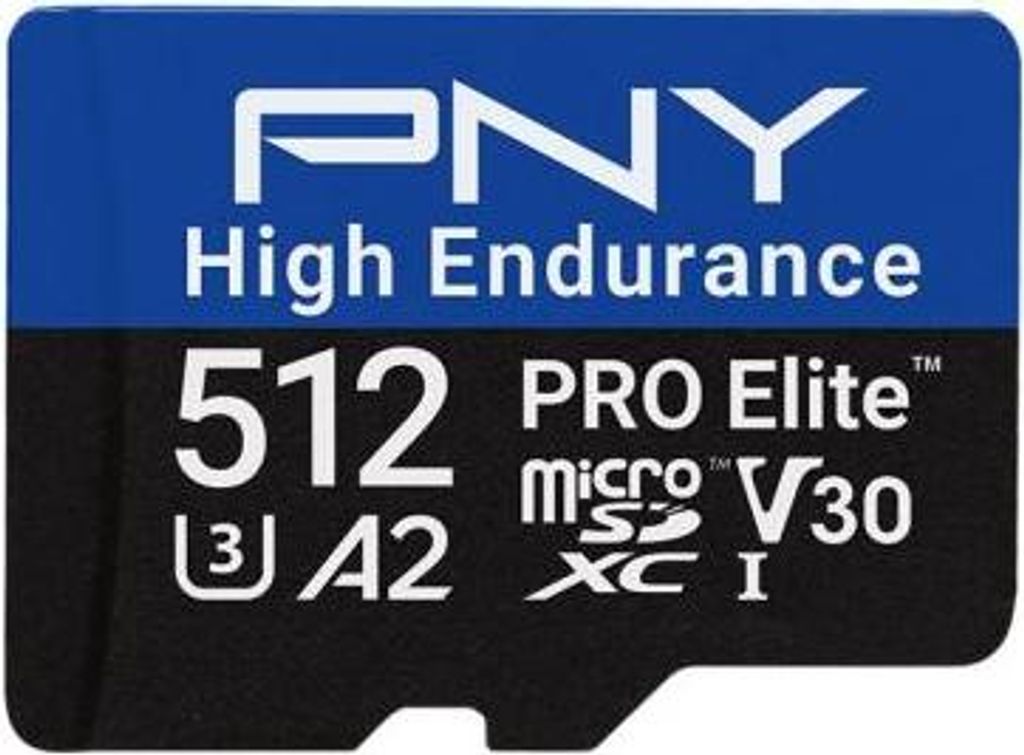 SD MicroSD XC Card 512GB PNY Pro Elite High Endurance