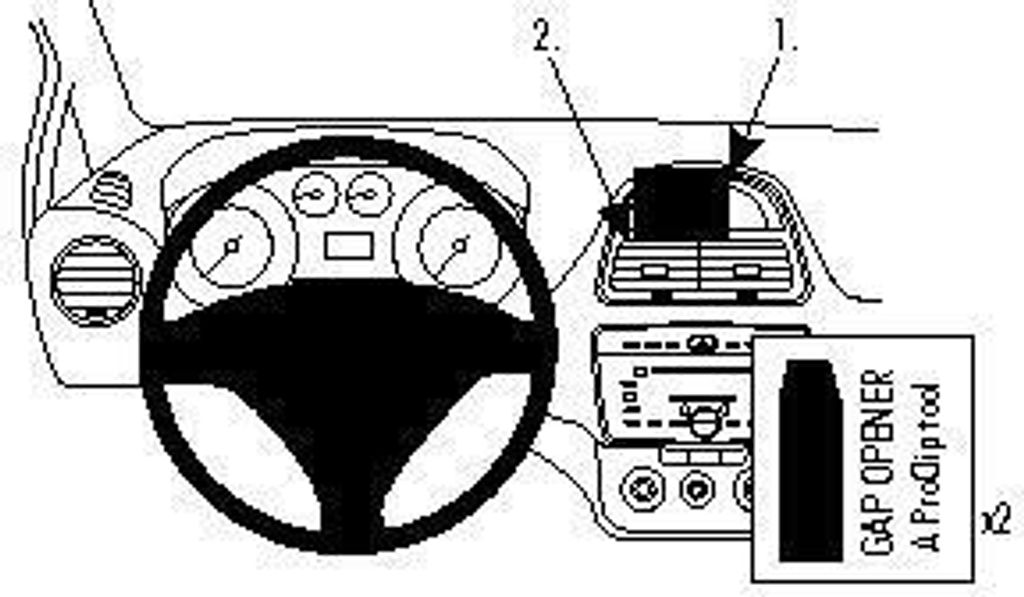 Brodit ProClip Fahrzeughalter 854450 - Mittelbefestigung - Fiat Punto Evo 10-19