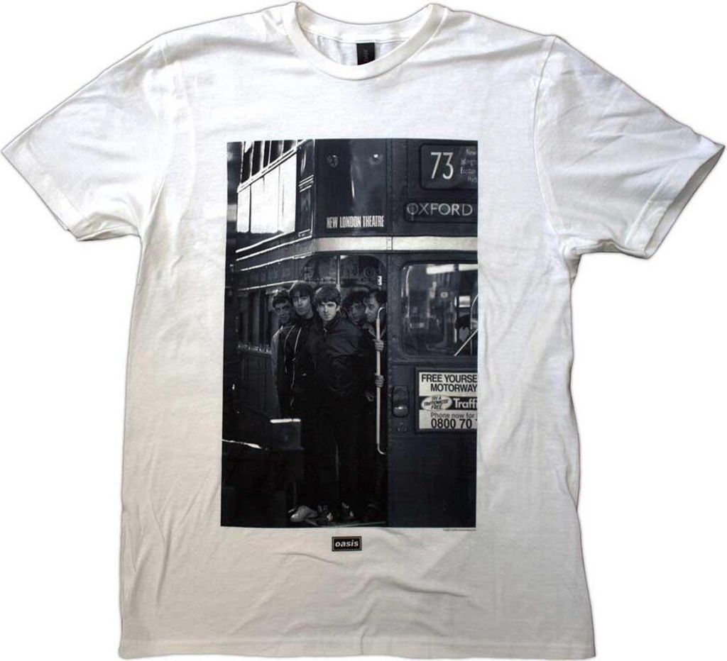 Oasis - T-Shirt Fotoausdruck für Herren/Damen Uni RO11735 (XL) (Weiß)
