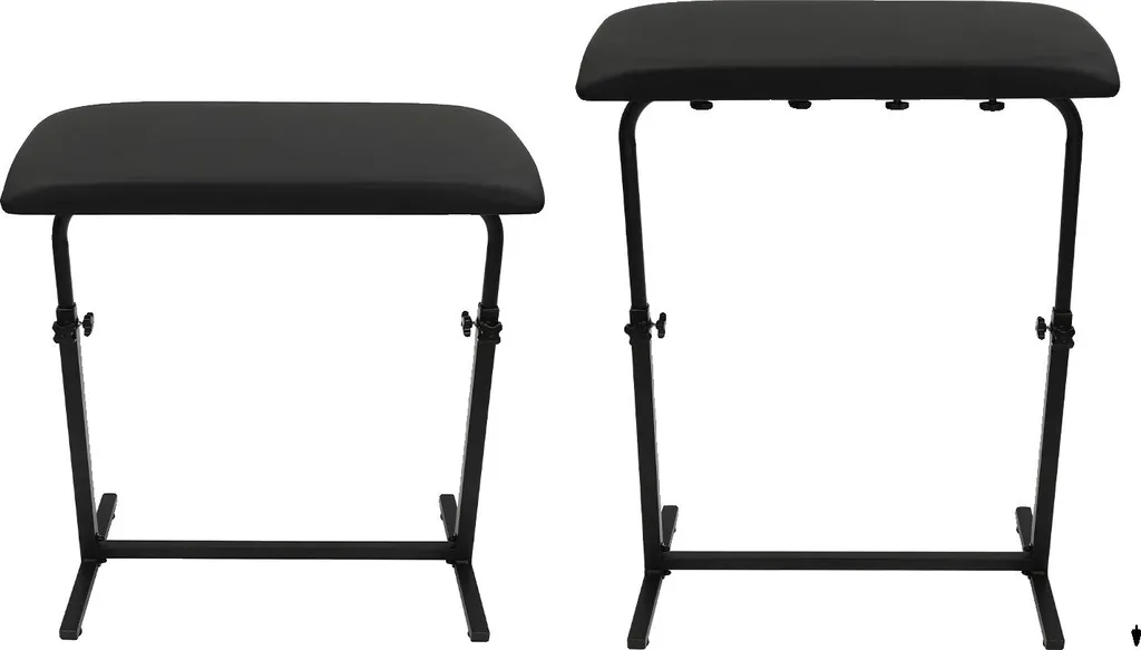 Repose-bras ergonomique noir rotatif : réglage hauteur bureau