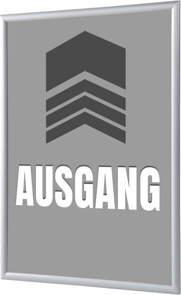 Showdown Klapprahmen - DIN A1 - Komplett-Set - Ausgang Deutsch - Grau/Silber